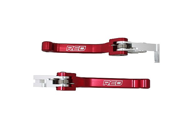 Manetes Retráteis Tornado250 Falcon XRE 300 Bros 160 Xtreme Vermelhos