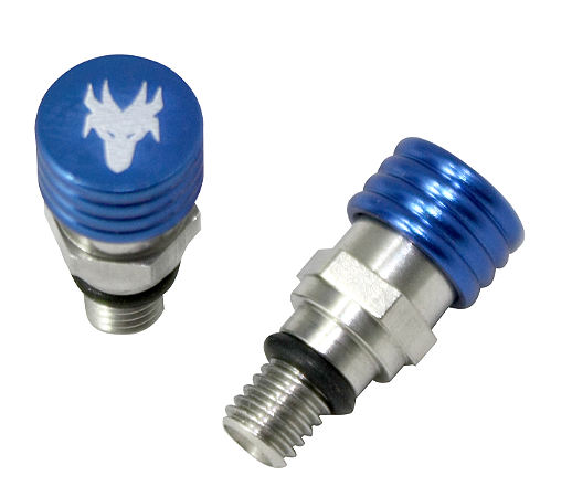 Válvula Ar Suspensão Dianteira Curta 5mm Showa/Kayaba Red Dragon Azul