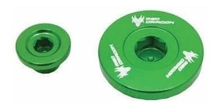Tampa De Gerador Alumínio Red Dragon Kawasaki KXF 450 2006/2008 Verde