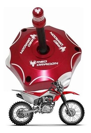 Tampa De Tanque Alumínio Red Dragon Honda Crf 150 Crf 230f