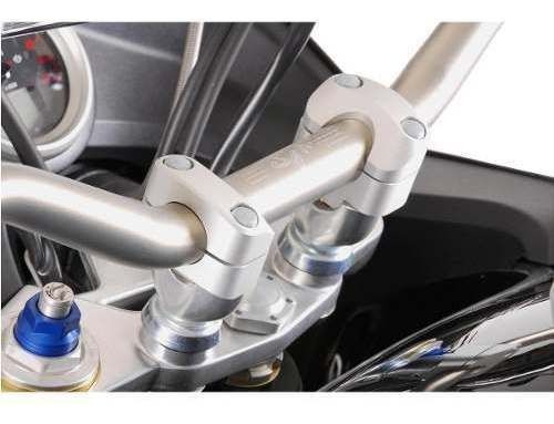 Adaptador Riser SW Motech Para Guidão De 22mm Para 28mm Prata
