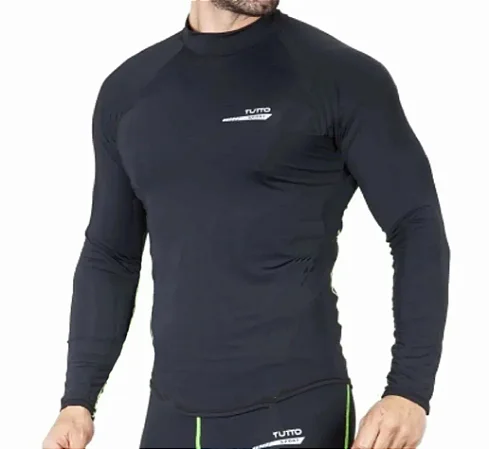 Camiseta Segunda Pele Tutto Térmica - Preta - Tam GG (XL)