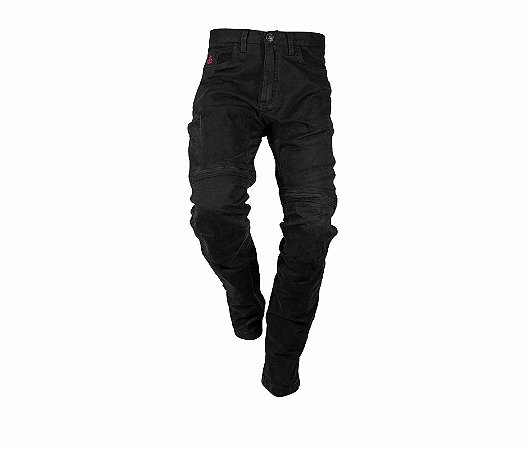 Calça Jeans Para Motociclista HLX Racer Confort Masculina Preta - Tam. 52