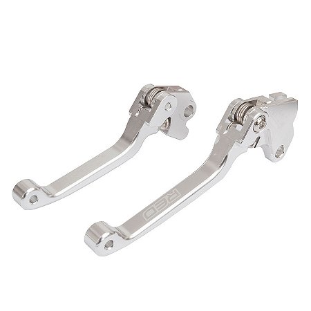Manetes Retráteis Honda CRF 230 CRF 250F Red Dragon Xtreme Prata