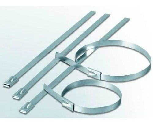 Abraçadeira Inox Para Fita Térmica Escapamento 400mm 4 Pçs