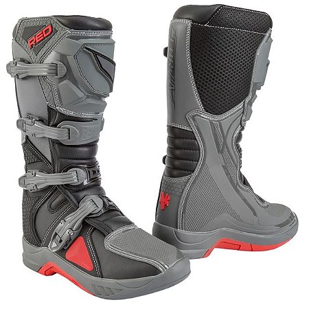Bota Red Dragon Off-Road Cross Enduro Trilha Red Forza MX - Preta