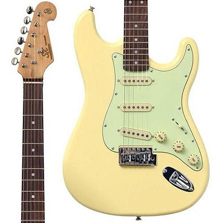 Guitarra Stratocaster Sx Sst 62 Vwh Branca