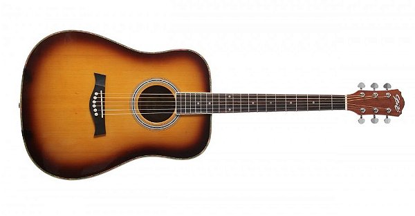 Violão Seizi Tennessee Acoustic Blues Tobacco Sunburst Com Bag