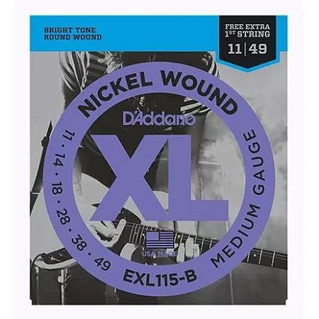 Encordoamento Guitarra D'addario EXP 115 0.11