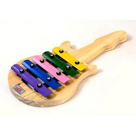 Metalofone Infantil Jog Music Guitarra Colorido P 2238