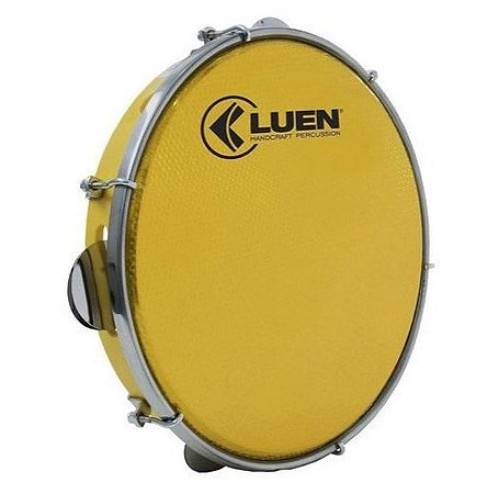 Pandeiro Luen 10" Abs Amarelo 6 Afinacoes Holografica