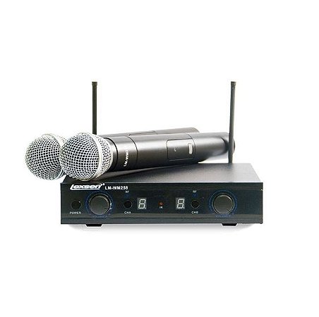 Microfone Duplo de Mão Lexsen Lm 25 8 U
