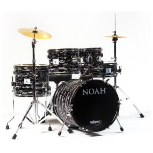 Bateria Acústica Noah Sc 5 Bumbo 16 Completa Pop Black
