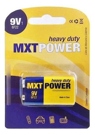 Bateria Mxt Power 9 Volts Zinco