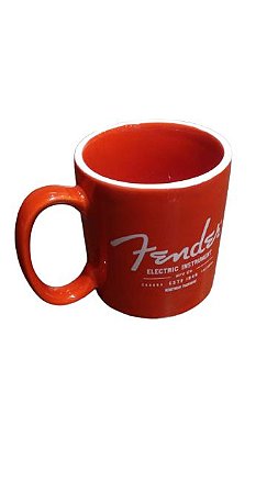 Caneca Decorada Fender 300 Ml Vermelha CNF-04