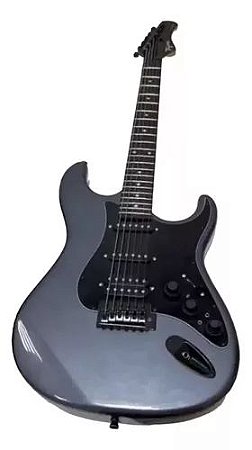 Guitarra Strato Tagima 2S 1 H Fx Escala Escura Escudo Bk Sixmart MDSV Chumbo