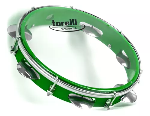 Pandeiro Torelli Injetado Pele Naylon 10' Tp 348 Verde