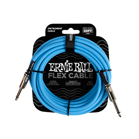Cabo Ernie Ball P10  Reto Azul 6,09 Metros Flex P 06417