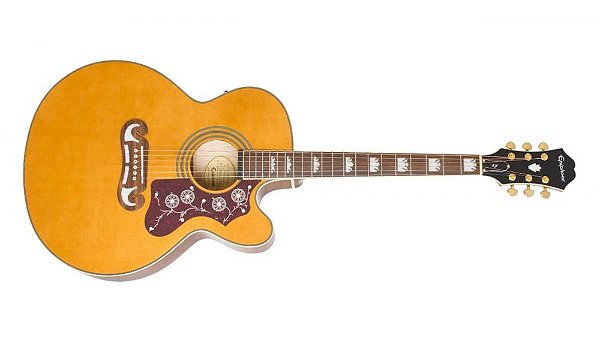 Violao Eletrico Epiphone J 200 EC Studio Vintage Natural