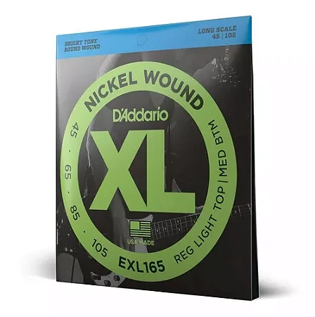 Encordoamento Baixo D'addario EXL 165 0.45 4 Cordas