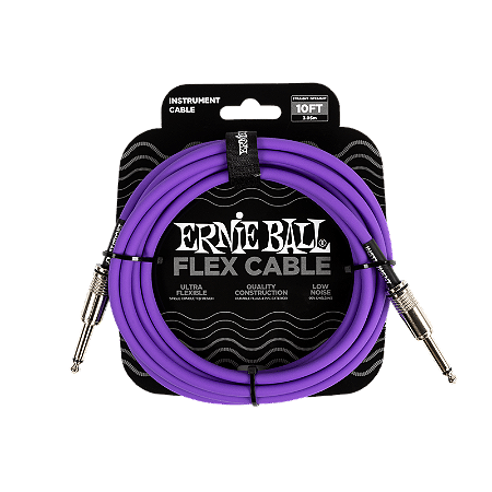 Cabo Instrumento Ernie Ball Flex 10 3,04m Roxo P 06415