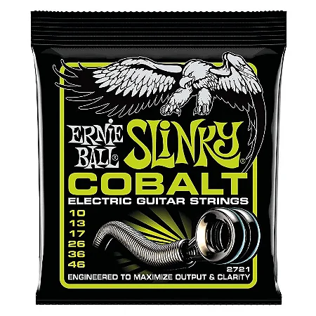 Encordoamento Guitarra 010 Ernie Ball Regular Slinky Cobalt 2721
