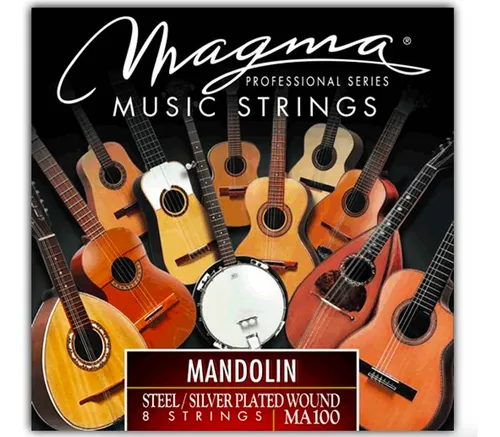 Encordoamento Mandolim 8 Cordas Magma MA 110 Aço c/ Liga Dourada