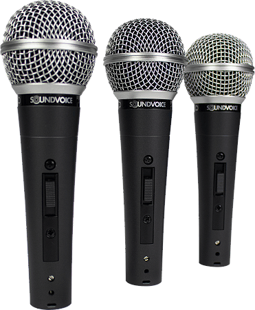 Kit c/ 3 Microfone Soundvoice SM 58 S +