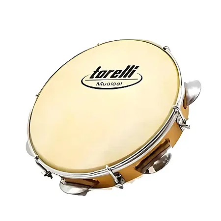Pandeiro Torelli Injetado Pele Animal 8' Tp 800 Natural