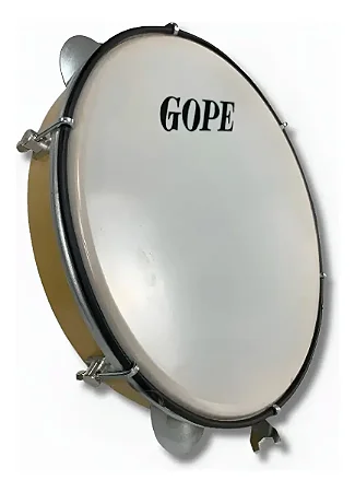 Pandeiro Iniciante Gope 10" 6 Afinações Pele Nylon 631 Pe