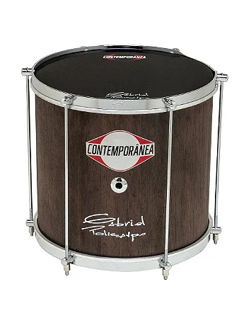 Repinique Md 12" Contemporanea Pele Preta Cr 06 Tarraxa Aro Rebaixado G.P