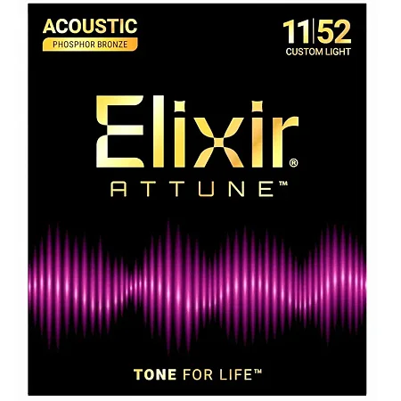 Encordoamento Violão 011 Elixir Custom Light Prosphor Bronze Attune 21027