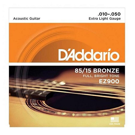 Encordoamento P/ Violão Aço D'Addario Ez 900 0.10