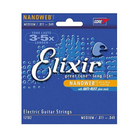 Encordoamento Guitarra 011 - 049 Elixir Medium 12102