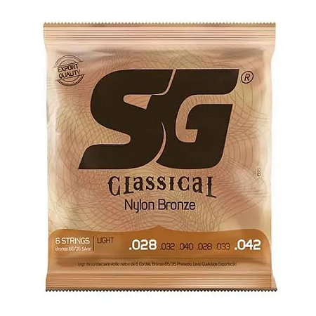 Encordoamento Violao Nylon Sg Tensao Leve