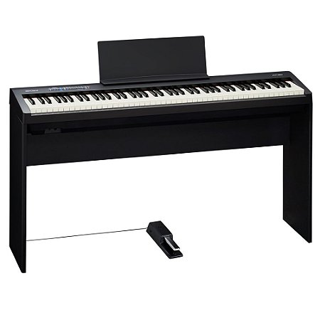 Piano Digital Roland FP-30 Com Estante e Pedal Bk