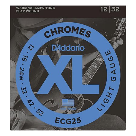 Encordoamento Guitarra D'addario Chromes ECG 25 0.12