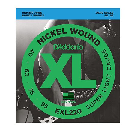 Encordoamento Baixo D'addario EXL 220 0.40 4 Cordas