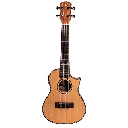 Ukulele Malibu Concert 23 Scm E Cutway Cedro Eletrico Fosco C/Bag