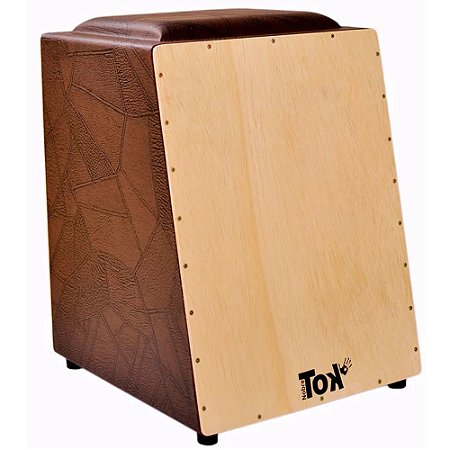 Cajon Nobre Tok Elétrico C/ Bongo Liso Natural /Marrom 102