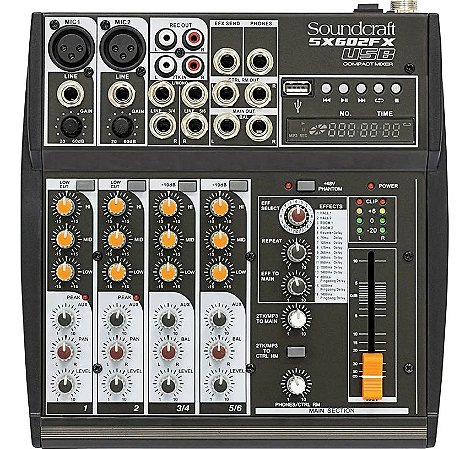 Mesa de Som Soundcraft SX 602 FX Usb