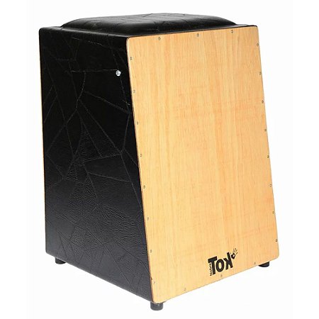 Cajon Nobre Tok Elétrico Com Bongo Liso Natural /Preto 101