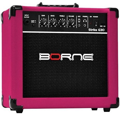 Amplificador Para Guitarra Borne Strike G 30 Rosa