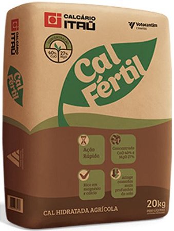 20kg Calcário Agrícola Calfértil Corretor de Solo