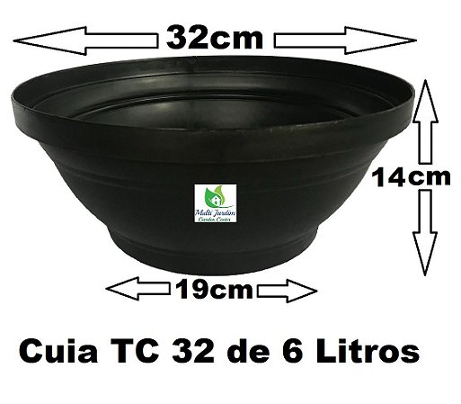 22 Vasos Cuia 32 Preto + 10 Vasos Cuia 24 Preto
