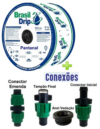 Mangueira de Irrigação por Gotejamento 30x30cm - 2 L/h 8mil