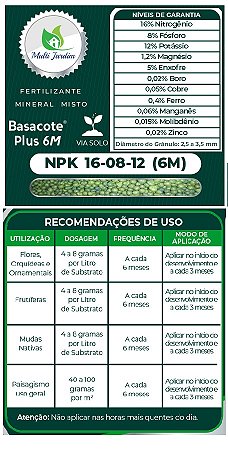 3kg  Basacote Adubo Fertilizante de Liberação Lenta