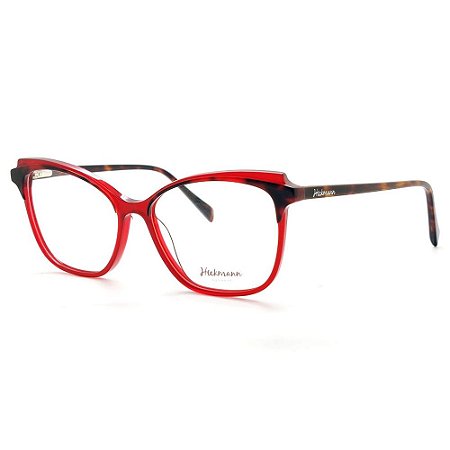 Óculos Armação Hickmann HI6127B H01 Vermelho Translucido
