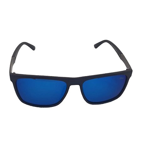Óculos Solar Blue Macaw P7226 C5 Preto Lente Espelhada Azul