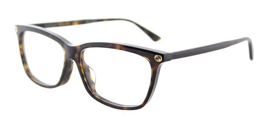 Óculos De Grau Gucci Gg0042oa 002 Marrom Mesclado